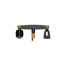 Fiskars QuikFit Dachrinnenreiniger, Besen(schwarz/orange, 4,5cm)