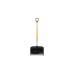 Fiskars X-series Ergonomischer Schneeräumer, gebogen, Schneeschieber(schwarz/gelb, 53cm)