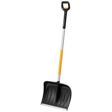 Fiskars X-series Teleskop-Schneeräumer, Schneeschieber(schwarz/gelb, 53cm)