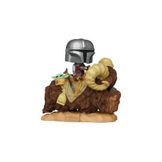 Funko POP! Deluxe Star Wars - Mando on Bantha with Child in Bag, Spielfigur(17,1 cm)