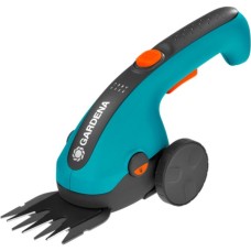 GARDENA Akku-Grasschere ClassicCut Li Set, 3,6Volt(türkis/schwarz, Li-Ionen-Akku 2,5Ah, mit Teleskopstiel und Laufrädern)