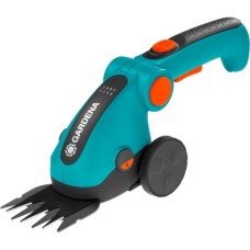 GARDENA Akku-Grasschere ComfortCut Li Set, 3,6Volt(türkis/schwarz, Li-Ionen-Akku 3,0Ah, mit Teleskopstiel und Laufrädern)