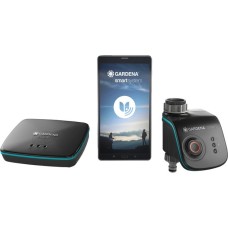 GARDENA Bewässerungssteuerung smart Water Control Set(grau/türkis, 2-teilig, mit smart Gateway)