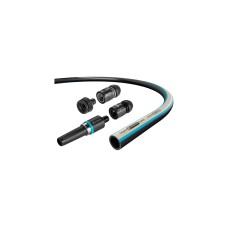GARDENA EcoLine Schlauch 13mm (1/2"), 20 Meter, mit Systemteilen(schwarz/beige, 65% aus recyceltem Material)