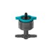 GARDENA Micro-Drip-System Regulierbarer Reihentropfer 1-8 l/h, druckkompensierend(schwarz/türkis, 5 Stück, Modell 2023)