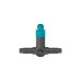 GARDENA Micro-Drip-System Reihentropfer 2 l/h(schwarz/türkis, 10 Stück, Modell 2023)