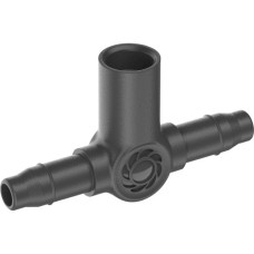 GARDENA Micro-Drip-System T-Stück für Sprühdüsen/Endtropfer, 4,6mm (3/16"), Verbindung(dunkelgrau, 5 Stück, Modell 2023)