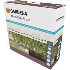 GARDENA Micro-Drip-System Tropfrohr für Büsche/Hecken 1,6 l/h, 25 Meter, Tropfer(schwarz, Modell 2023, ober- und unterirdisch)