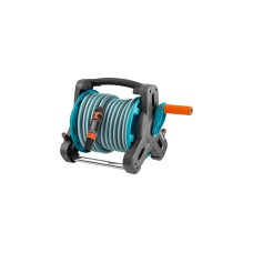 GARDENA Schlauchtrommel Classic 10 Set, mit Schlauch(grau/türkis, 10 Meter, mit Systemteilen und Spritze)