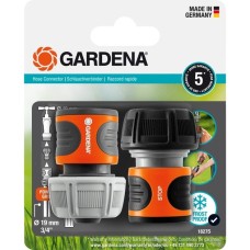 GARDENA Schlauchverbinder Satz 19mm (3/4"), Schlauchstück(grau/orange, 2 Stück)