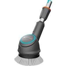 GARDENA Tellerbürsten-Aufsatz, für Akku-Multi-Reiniger AquaBrush, Waschbürste(grau/türkis, komplette Einheit mit Tellerbürste Soft)