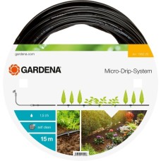 GARDENA Tropfrohr oberirdisch 4,6mm, Tropfer(schwarz, 15 Meter)