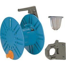 GARDENA Wand-Schlauchtrommel 60 mit Schlauchführungsrolle Classic(türkis/grau)