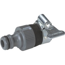 GARDENA Wasserdieb für Wasserhähne ohne Gewinde, Hahnstück(grau/silber, 14 - 17mm Außendurchmesser)