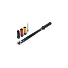 GEDORE Drehmomentschlüssel TORCOFLEX UK Set, 1/2"(schwarz, inkl. 3 Alufelgen-Steckschlüsseleinsätze)