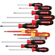 GEDORE Red 2K-Schraubendreher-Satz XXL, 12-teilig(rot/schwarz, inkl. Phasenprüfer)