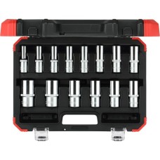 GEDORE Red Steckschlüssel-Satz 1/2", 14-teilig(rot/schwarz, SW 10mm - 32mm)