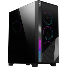 GIGABYTE GB-AC500G, Tower-Gehäuse(schwarz, Seitenwand aus gehärtetem Glas)