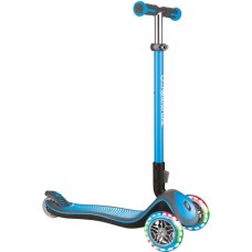 GLOBBER Elite Deluxe mit Leuchtrollen, Scooter(hellblau, Outlet)