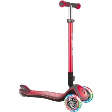 GLOBBER Elite Deluxe mit Leuchtrollen, Scooter(rot, Outlet)