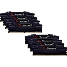 G.Skill DIMM 256 GB DDR4-3200 (8x 32 GB) Octo-Kit, Arbeitsspeicher(schwarz, F4-3200C16Q2-256GVK, Ripjaws V, INTEL XMP)