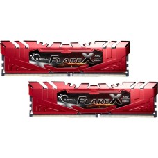 G.Skill DIMM 32 GB DDR4-2400 (2x 16 GB) Dual-Kit, Arbeitsspeicher(rot, F4-2400C15D-32GFXR, Flare X, INTEL XMP)
