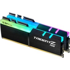 G.Skill DIMM 32 GB DDR4-2400 (2x 16 GB) Dual-Kit, Arbeitsspeicher(schwarz, F4-2400C15D-32GTZR, Trident Z RGB, INTEL XMP)