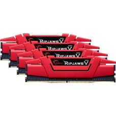 G.Skill DIMM 32 GB DDR4-2666 (4x 8 GB) Quad-Kit, Arbeitsspeicher(F4-2666C15Q-32GVR, Ripjaws V, INTEL XMP)