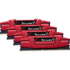 G.Skill DIMM 64 GB DDR4-2133 (4x 16 GB) Quad-Kit, Arbeitsspeicher(rot, F4-2133C15Q-64GVR, Ripjaws V, INTEL XMP)