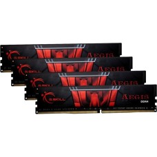G.Skill DIMM 64 GB DDR4-3200 (4x 16 GB) Quad-Kit, Arbeitsspeicher(F4-3200C16Q-64GIS, Aegis, INTEL XMP)