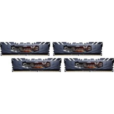 G.Skill DIMM 64 GB DDR4-3200 (4x 16 GB) Quad-Kit, Arbeitsspeicher(schwarz, F4-3200C16Q-64GFX, Flare X, INTEL XMP)