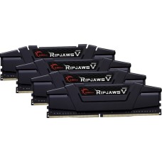 G.Skill DIMM 64 GB DDR4-3200 (4x 16 GB) Quad-Kit, Arbeitsspeicher(schwarz, F4-3200C14Q-64GVK, Ripjaws V, INTEL XMP)