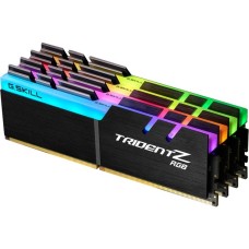 G.Skill DIMM 64 GB DDR4-3600 (4x 16 GB) Quad-Kit, Arbeitsspeicher(schwarz, F4-3600C14Q-64GTZRA, Trident Z RGB, INTEL XMP)