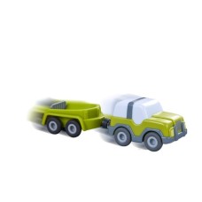 HABA Kullerbü - Geländewagen mit Anhänger, Spielfahrzeug(anthrazit/weiß)