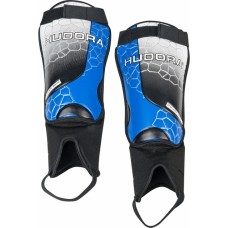 HUDORA Schienbeinschützer mit Knöchelschutz, Protektoren(schwarz/blau, Größe L)