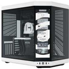 HYTE Y70 Touch White, Tower-Gehäuse(schwarz/weiß, Tempered Glass)