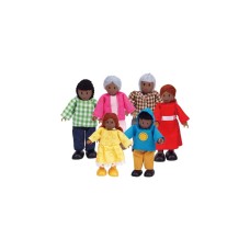 Hape Puppenfamilie - Dunkle Hautfarbe