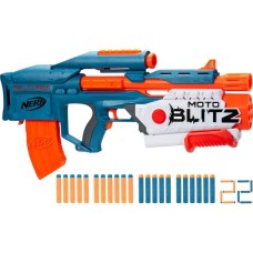 Hasbro Nerf Elite 2.0 Motoblitz CS-10, Nerf Gun(blaugrau/orange)
