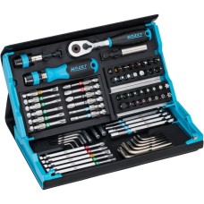 Hazet SmartCase Bit-Satz 2200SC-31, 73-teilig(schwarz/blau, 1/4", mit Umschaltknarre)