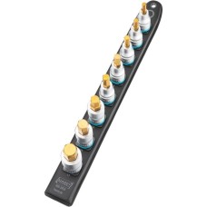 Hazet SmartRail 1/2" Steckschlüsseleinsatz-Satz Innensechskant, 8-teilig(schwarz, 6mm - 17mm, kurz)