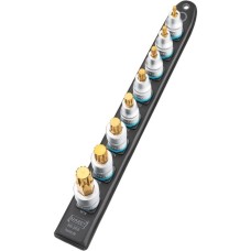 Hazet SmartRail 1/2" Steckschlüsseleinsatz-Satz Innenvielzahn, 8-teilig(schwarz, M5 - M18, kurz)
