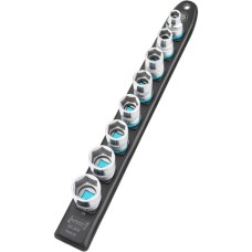 Hazet SmartRail 1/2" Steckschlüsseleinsatz-Satz Sechskant, 8-teilig(schwarz, SW 10 - SW 24, kurz)