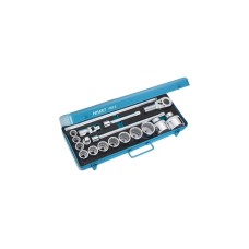 Hazet Steckschlüssel-Satz 1002Z, 3/4", 18-teilig, Werkzeug-Set(blau, mit Umschaltknarre)