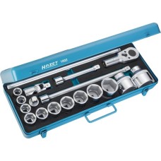 Hazet Steckschlüssel-Satz 1002, 3/4", 18-teilig, Werkzeug-Set(blau, mit Umschaltknarre)