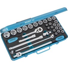 Hazet Steckschlüssel-Satz 905, 1/2", 30-teilig, Werkzeug-Set(blau, mit Umschaltknarre)