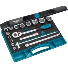 Hazet Steckschlüssel-Satz 906, 1/2", 17-teilig, Werkzeug-Set(mit Umschaltknarre)