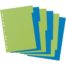 Herlitz Kartonregister A4 6-tlg.2-farb.GREENline, Trennstreifen