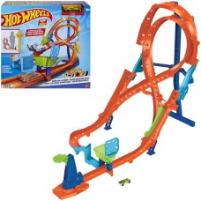 Hot Wheels Action Vertikaler 8er-Kurvensprung, Rennbahn(inkl. 1 Spielzeugauto)