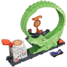 Hot Wheels City Nemesis Gator Pizza Shop, Rennbahn(inkl. 1 Spielzeugauto)