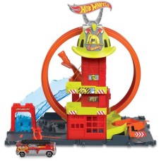 Hot Wheels City Super Fire Station, Rennbahn(inkl. 1 Spielzeugauto)